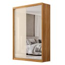 Ver imagem 1 de Guarda-roupa Casal com Espelho 2 Portas de Correr e 4 Gavetas 100% MDF London