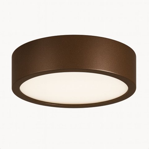 Plafon D250 Aluminio Teto e27 2 Luzes Lumini Lab - Marrom Fosco
