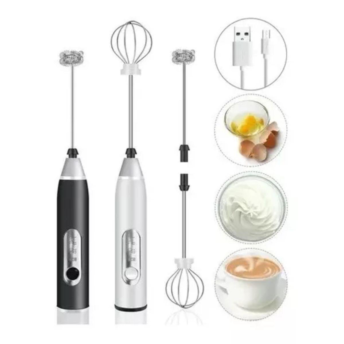 Batedor Misturador Mixer Elétrico 2x1 Bebidas Leite Café - 2