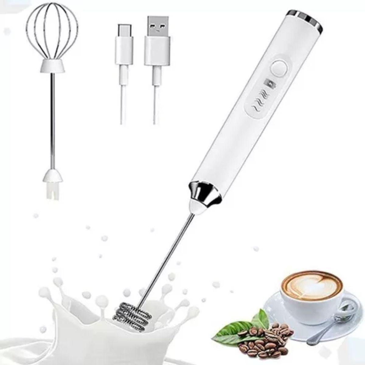 Batedor Misturador Mixer Elétrico 2x1 Bebidas Leite Café - 1