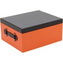Ver imagem 5 de HOME&CO LOLYTTE CAIXA ORGANIZADORA 17x35x29cm SINTÉTICO LARANJA 2PÇ