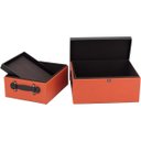Ver imagem 4 de HOME&CO LOLYTTE CAIXA ORGANIZADORA 17x35x29cm SINTÉTICO LARANJA 2PÇ