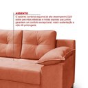 Ver imagem 2 de Sofá Ibiza 2 L Casal 1,57m Veludo Luxo Fixo Pés de Madeira Goiaba 207