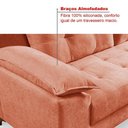 Ver imagem 6 de Sofá Ibiza 2 L Casal 1,57m Veludo Luxo Fixo Pés de Madeira Goiaba 207