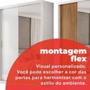Ver imagem 6 de Guarda-Roupa Casal com Espelho 2 Portas de Correr e 4 Gavetas 100% MDF London Branco