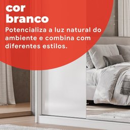 Guarda-roupa 2 Portas Correr 4 Gavetas London - 10