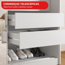 Ver imagem 3 de Guarda-Roupa Casal com Espelho 2 Portas de Correr e 3 Gavetas 100% MDF London Branco