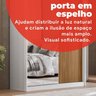Guarda-roupa Solteiro com Espelho 2 Portas de Correr e 4 Gavetas 100% MDFLondon - 14