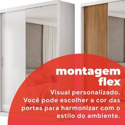 Guarda-roupa 2 Portas Correr 4 Gavetas London - 14