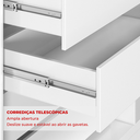 Ver mais imagens de Guarda-roupa Solteiro com Espelho 2 Portas de Correr e 4 Gavetas 100% MDFLondon