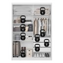 Ver mais imagens de Guarda-Roupa Casal com Espelho 2 Portas de Correr e 3 Gavetas 100% MDF London Prime Ii Branco