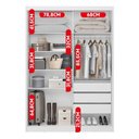 Ver imagem 4 de Guarda-Roupa Casal com Espelho 2 Portas de Correr e 3 Gavetas 100% MDF London Prime Ii Branco