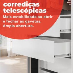 Guarda-roupa 2 Portas Correr 4 Gavetas London - 11