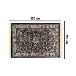 1 Tapete Belga Sala de Estar Sofá Grande Es Cl 200 X 250 D1 - D1cla Vermelho Branco Preto - Classico - 4