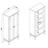 Cristaleira - Colonial 750cm X 1800cm X 410cm 2 Portas - 3