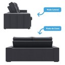 Ver imagem 4 de Sofá Retrátil e Reclinável 3 Lugares 200cm Bahamas Espresso Móveis