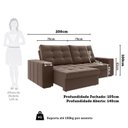 Ver imagem 5 de Sofá Retrátil e Reclinável 3 Lugares 200cm Bahamas Espresso Móveis