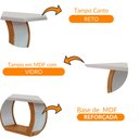 Ver imagem 4 de Mesa para Sala de Jantar 180cm Milena Em MDF e Vidro