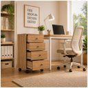Ver imagem 6 de Gaveteiro Auxiliar Office Escritório Home Office 4 Gavetas com Rodízios Edecasamóveis