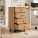 Ver imagem 2 de Gaveteiro Auxiliar Office Escritório Home Office 4 Gavetas com Rodízios Edecasamóveis