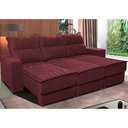 Ver imagem 2 de Sofá Retrátil e Reclinável 2.25m Cama inBox Canadá com Molas Velusoft Vinho