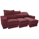 Ver imagem 7 de Sofá Retrátil e Reclinável 2.25m Cama inBox Canadá com Molas Velusoft Vinho