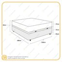 Ver imagem 2 de Cama Box Baú Casal + Colchão Espuma D45 Castor Black White Double Face 138x188x69cm