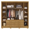 Ver imagem 2 de Guarda-roupa Casal 6 Portas 6 Gavetas 100% Mdf Espelho Cadence Nature/brisa