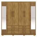 Ver imagem 1 de Guarda-roupa Casal 6 Portas 6 Gavetas 100% Mdf Espelho Cadence Nature/brisa