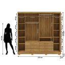 Ver imagem 7 de Guarda-roupa Casal 6 Portas 6 Gavetas 100% Mdf Espelho Cadence Nature/brisa