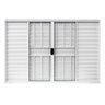 Janela de Alumínio Branco Veneziana 6 Folhas com Grade - Modular - 1