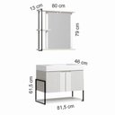 Ver imagem 4 de Conjunto de Banheiro Berton Cube 0,80cm Cosmo/br