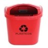 Cesto Individual Coleta Seletiva 40 L Para Poste Ou Parede:Vermelho - 2