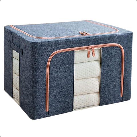 Caixa Organizadora para Roupas com Ziper Edredon Coberta Med