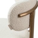 Ver imagem 6 de Kit de Duas Cadeira Estofada Bouclé para Sala de Jantar Base Fixa Metal Carbono Monah Hope Bouclé Br
