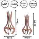 Ver imagem 3 de Luminária de Chão Mdf Palace:mdf Cru/kit com 2 - 75x40cm e 60x30cm