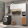 Lavanderia Modulada 2 Peças Jade 150cm Aéreo 3 Portas 120 Cm Torre Multiuso 30 Cm - 1