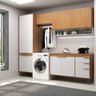 Lavanderia Modulada 4 Peças, Aéreo 120cm, Aéreo 80cm, Balcão 120cm e Armário 4 Portas - 1