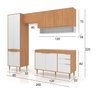 Lavanderia Modulada 4 Peças, Aéreo 120cm, Aéreo 80cm, Balcão 120cm e Armário 4 Portas - 4