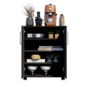 Ver imagem 2 de Armário Multiuso Compacto com Rodízios 2 Portas Preto