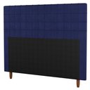 Ver imagem 1 de Cabeceira Cama Box Casal Queen Size Parisis 160cm Veludo Azul - Desk Design