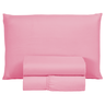 Kit Jogo de Cama 400 Fios Solteiro 3 Peças Hotel Pousada Tecido Acetinado:rose - 1