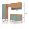 Lavanderia Modulada 4 Peças, Aéreo 120cm, Aéreo 80cm, Balcão 120cm e Armário 4 Portas - 4