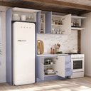 Ver imagem 2 de Cozinha Modulada 5 Peças 3 Aéreo 1 Balcão com Tampo 1 Kit Lateral Marselha Cabecasa Madeiraoriginals