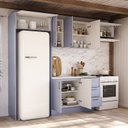 Ver imagem 3 de Cozinha Completa Planejada 100% MDF 4 Peças com Tampo CabeCasa MadeiraOriginals Azul Marselha