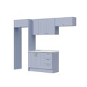 Ver imagem 3 de Cozinha Modulada 5 Peças 3 Aéreo 1 Balcão com Tampo 1 Kit Lateral Marselha Cabecasa Madeiraoriginals