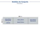 Ver imagem 5 de Cozinha Planejada 5 Peças 3 Aéreo 1 Balcão com Tampo 1 Kit Lateral Marselha CabeCasa MadeiraOriginals Azul/Sereno