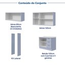 Ver imagem 6 de Cozinha Modulada 5 Peças 3 Aéreo 1 Balcão com Tampo 1 Kit Lateral Marselha Cabecasa Madeiraoriginals