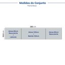 Ver imagem 4 de Cozinha Modulada 5 Peças 3 Aéreo 1 Balcão com Tampo 1 Kit Lateral Marselha CabeCasa MadeiraOriginals