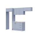 Ver imagem 4 de Cozinha Completa Planejada 100% MDF 4 Peças com Tampo CabeCasa MadeiraOriginals Azul Marselha